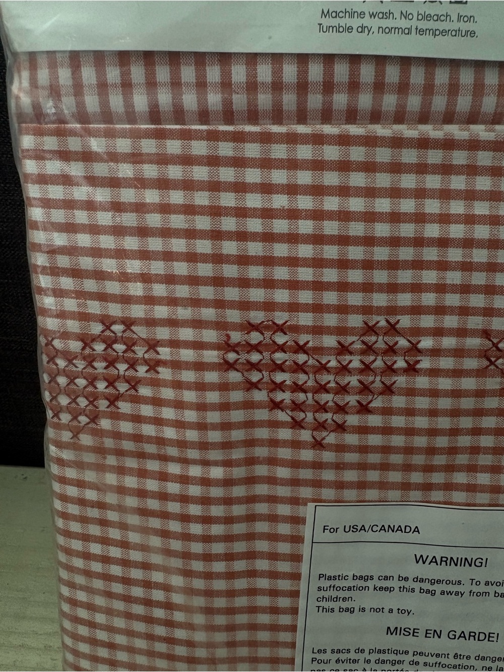 NWT IKEA Hjärtlig 1 Twin Quilt Cover 1 Pillowcase Set Red Gingham Plaid Hearts - Picture 8 of 9